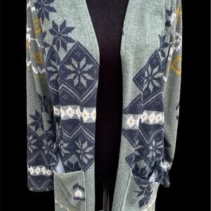 Hailey & Co western wear open front cardigan women's size M